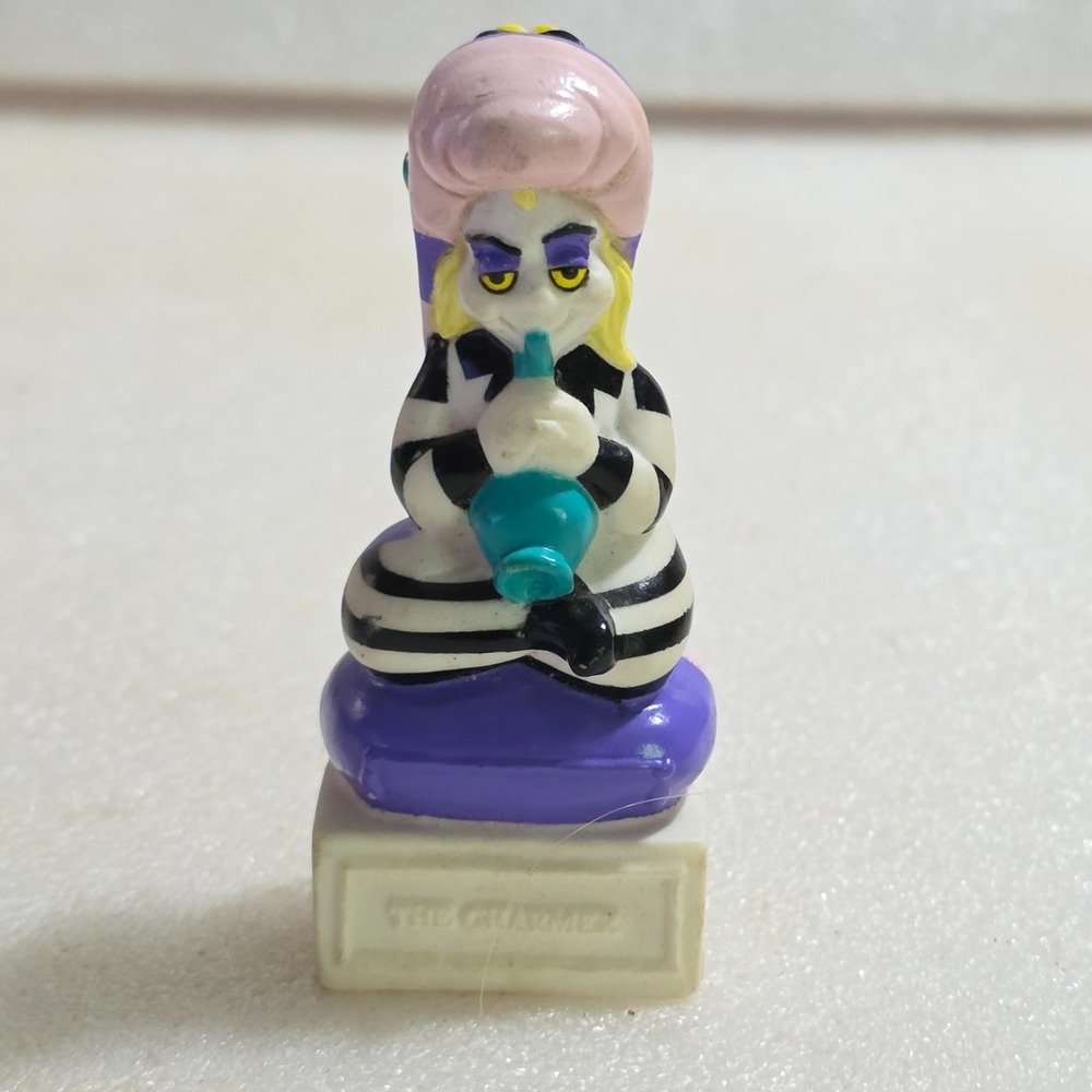 Beetlejuice The Charmer Burger King double-sided Rubber Figure 1989 Geffen 3.5"